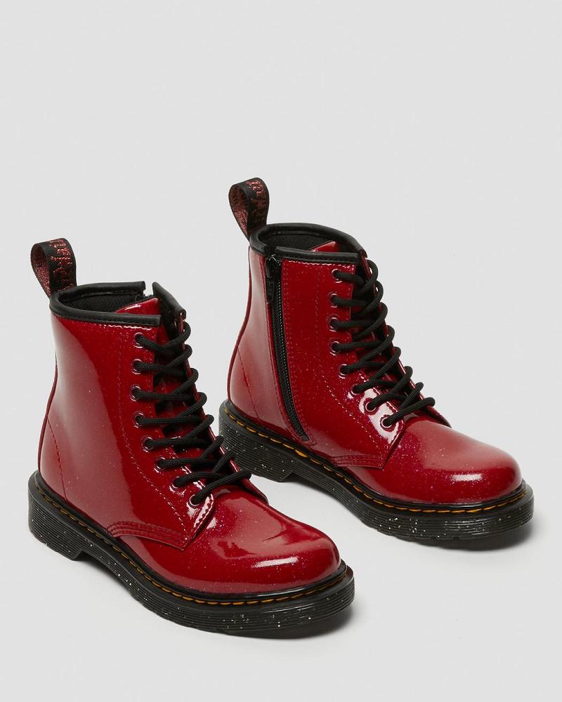 Dr Martens Junior 1460 Glitter Veterlaarzen Kinderen Rood | NL 147CTV